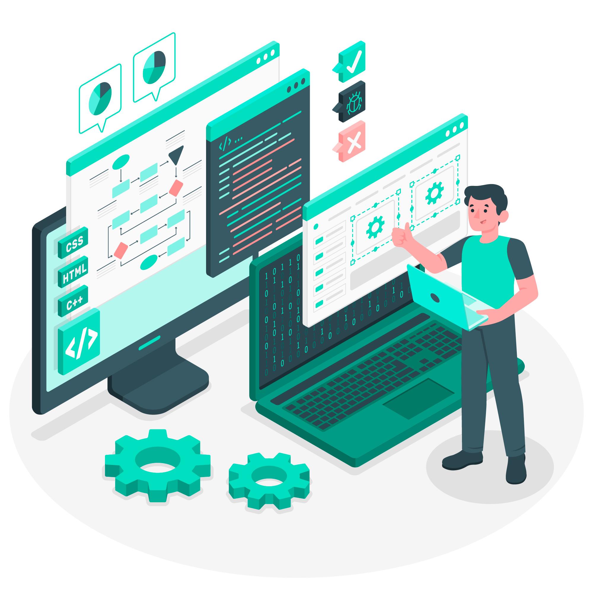 Illustration d'une interface de gestion de stock, logiciel SaaS